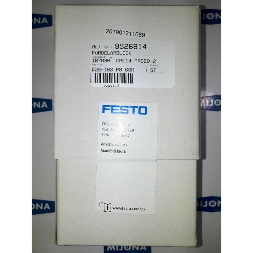 Festo CPE14-PRSEO-2 187830 serie H709 manifold block