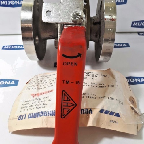 BAC Flow valve PN40 1.4408 DN15 (new old stock)