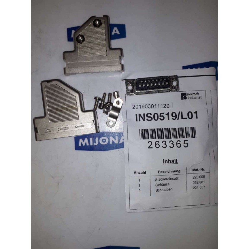 REXROTH Indramat INS0519/L01 263365 Connector Plug Bus REXROTH Indramat INS0519/L01 263365 Connector Plug Bus