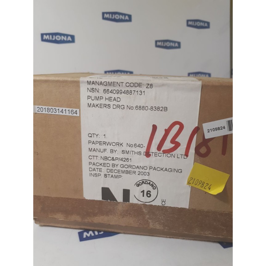 Smiths Detection channel micro pump head 033.6850.000 Smiths Detection channel micro pump head 033.6850.000