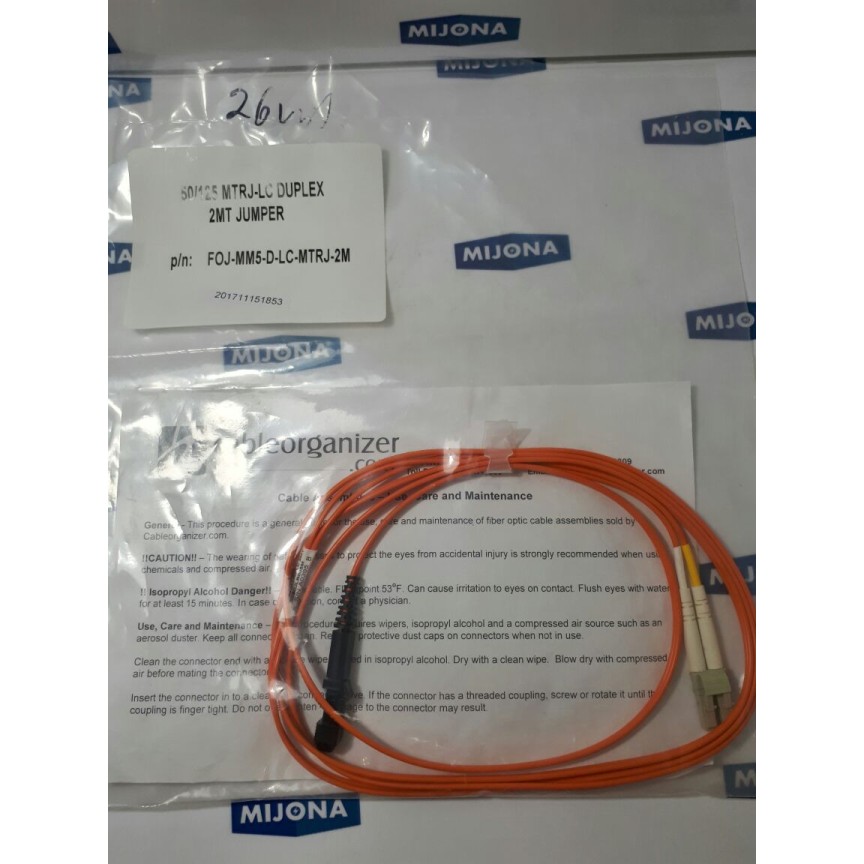 CableOrganizer FOJ-MM5-D-LC-MTRJ-2M 50/125 MTRJ-LC DUPLEX 2MT JUMPER