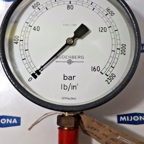 Budenberg 12956305 Broadheath Manchester Pressure Gauge 6685992823518 Item 412