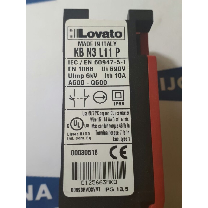 Lovato endschalter KB N3 L11 P