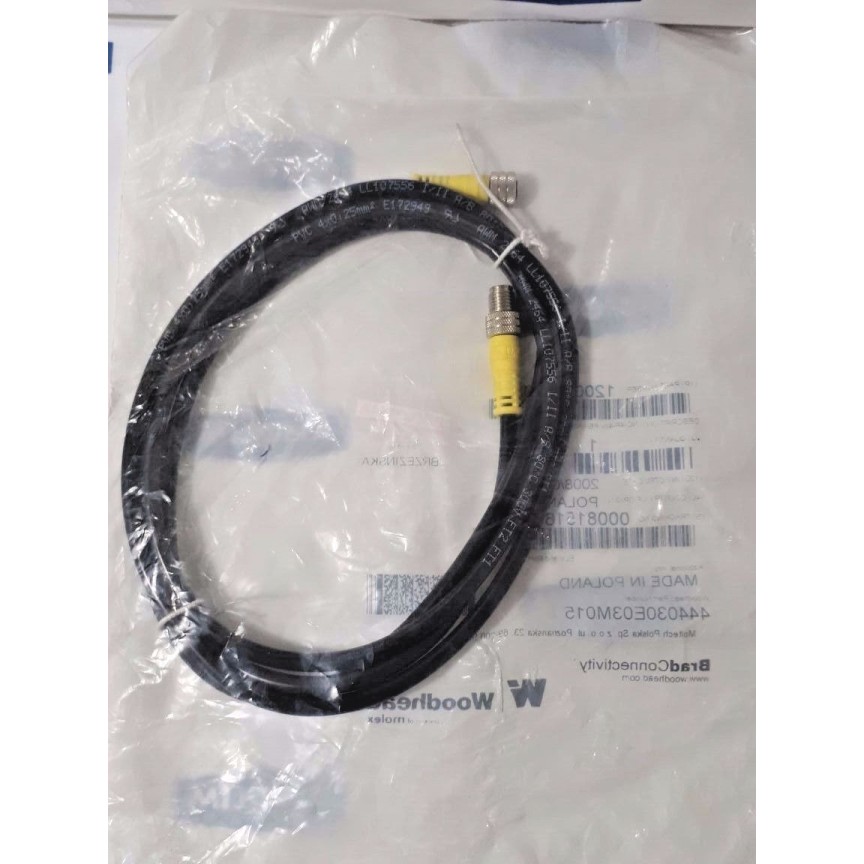 WOODHEAD SENSOR CABLE NC-4P-4W-FE/MM-ST/ST1 5M PVC 444030E03M015 WOODHEAD SENSOR CABLE NC-4P-4W-FE/MM-ST/ST1 5M PVC 444030E03M015
