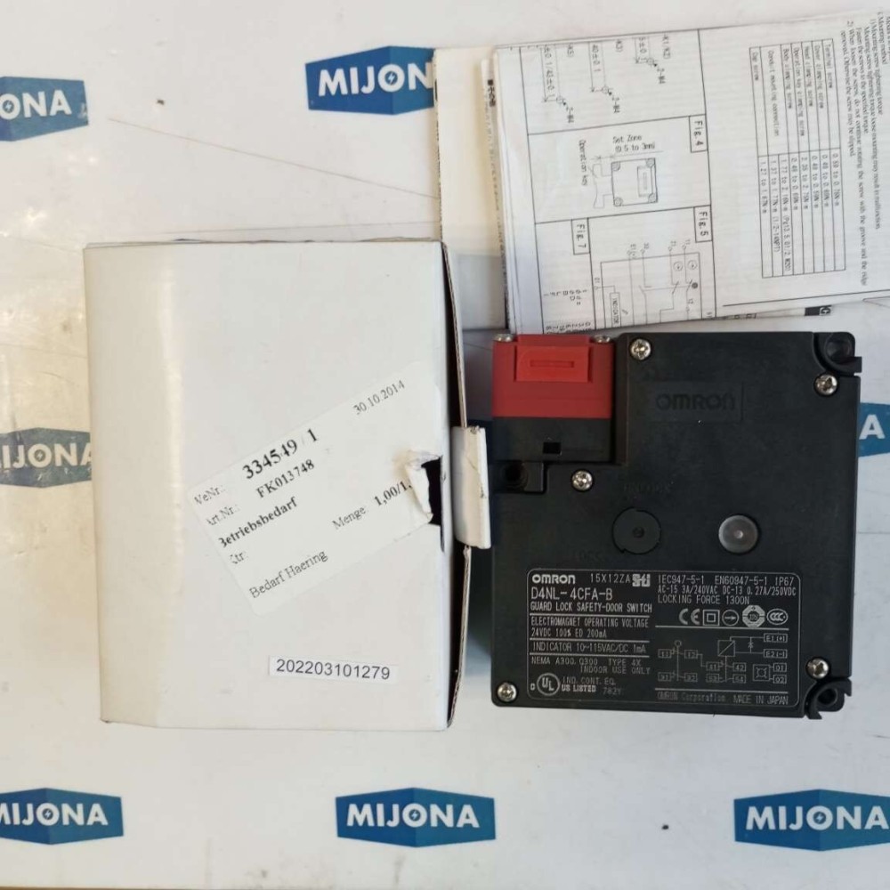OMRON  D4NL 4FCA B GUARD LOCK SAFETY DOOR SWITCH