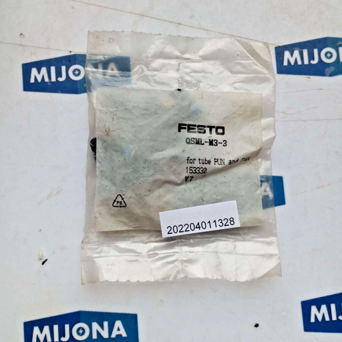 FESTO QSML M3 3 153330 PUSH IN L FITTING QSML-M3-3 price for 10 psc FESTO QSML M3 3 153330 PUSH IN L FITTING QSML-M3-3 price for 10 psc
