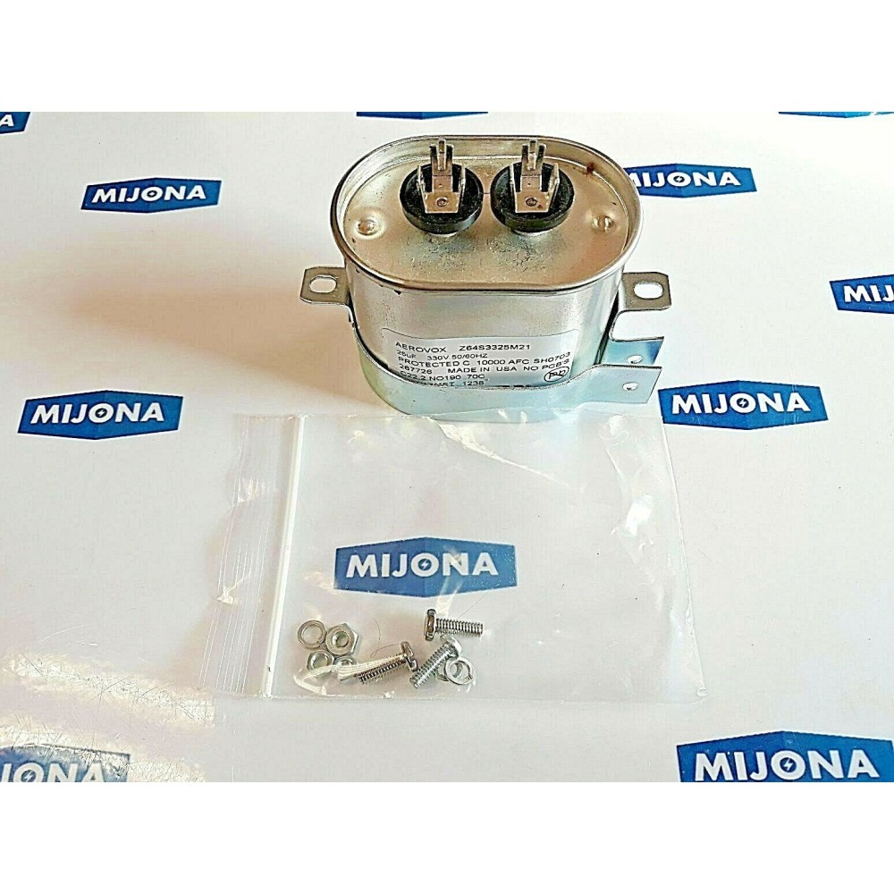 Superior Electric Aerovox Capacitor Kondensator 25uf 330V 50/60HZ Z64S3325M21
