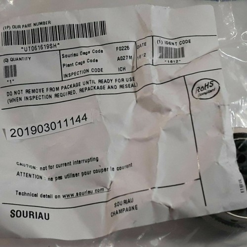 Souriau UT061619SH 1612 Circular Connector 19 Contacts Rundsteckverbinder