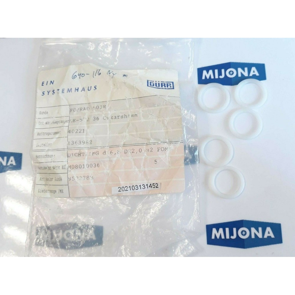 Dürr M08010036 1363962 d16.8 D 22 40221 (Preis pro 5 Stück)