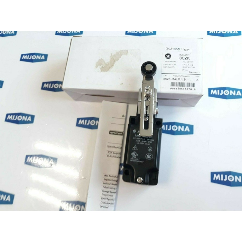 ALLEN BRADLEY 802K MALS11B LIMIT SWITCH 20mm ser A 802K (NEW OLD STOCK)
