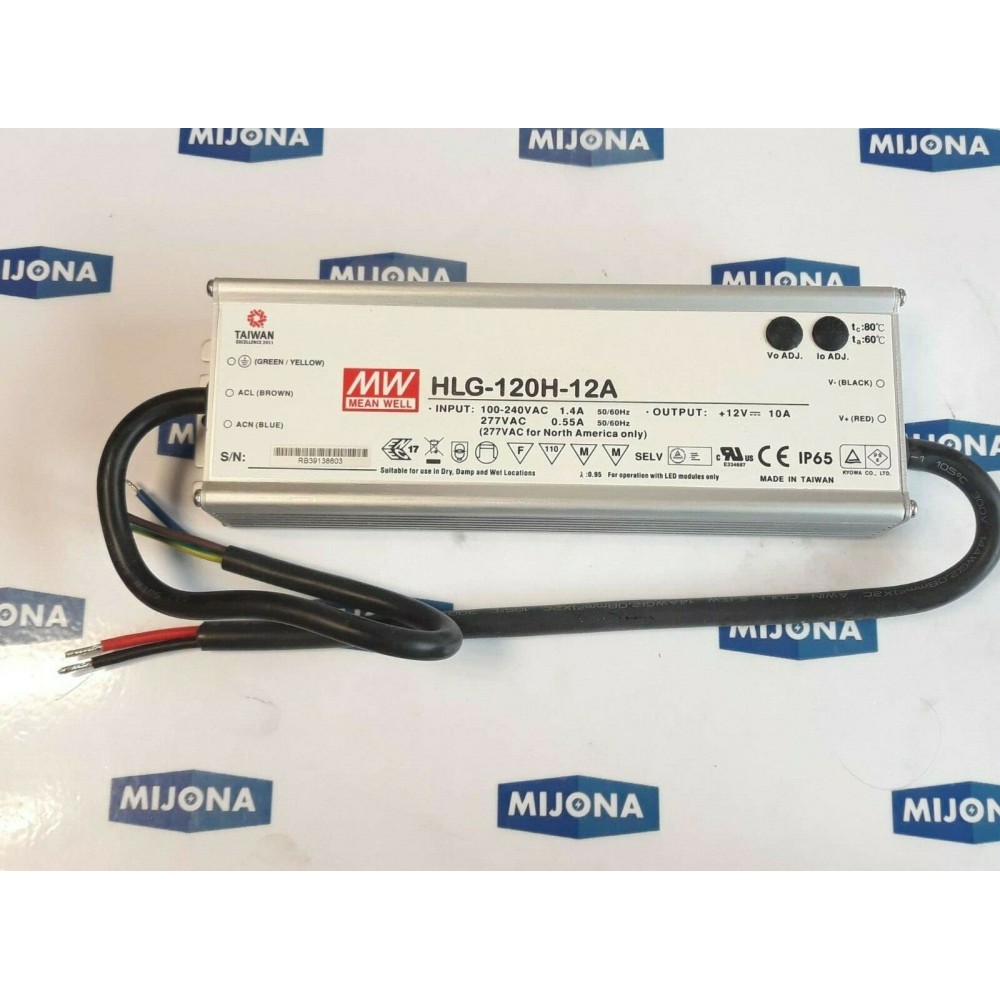 MEAN WELL HLG 120H 12A IN: 100-240VAC 1,4A 50-60HZ OUT: 12V 10A NEW OLD STOC MEAN WELL HLG 120H 12A IN: 100-240VAC 1,4A 50-60HZ OUT: 12V 10A NEW OLD STOC