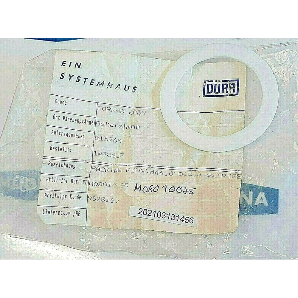 Dürr M08010075 1438613 RING D=46(new old stock) Dürr M08010075 1438613 RING D=46(new old stock)