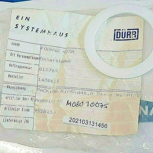 Dürr M08010075 1438613 RING D=46(new old stock)