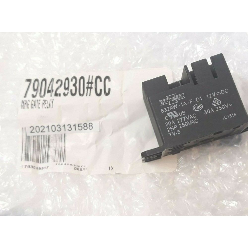 SONG CHUAN 832AW 1A F C1 12V DC 30A 277VAC 2HP 250VAC 30A 250V MHG GATE relay