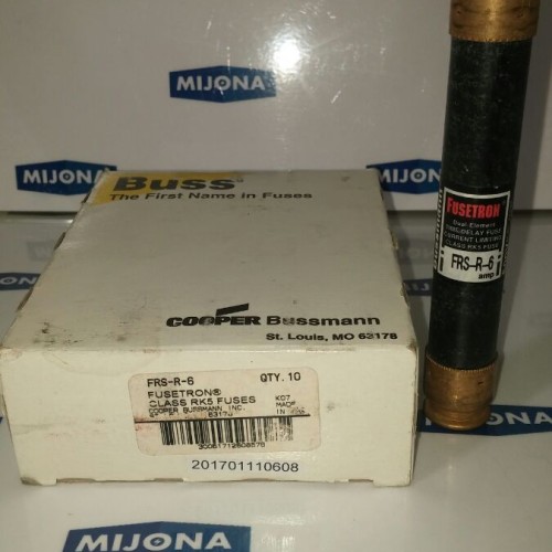 Cooper Bussmann Fusetron FRS-R-6 Amp Fuses Class RK5 600V
