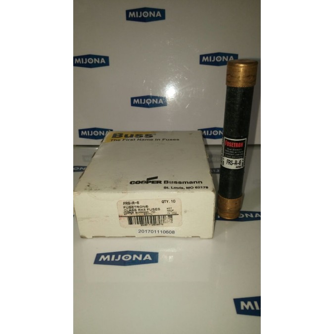 Cooper Bussmann Fusetron FRS-R-6 Amp Fuses Class RK5 600V Cooper Bussmann Fusetron FRS-R-6 Amp Fuses Class RK5 600V