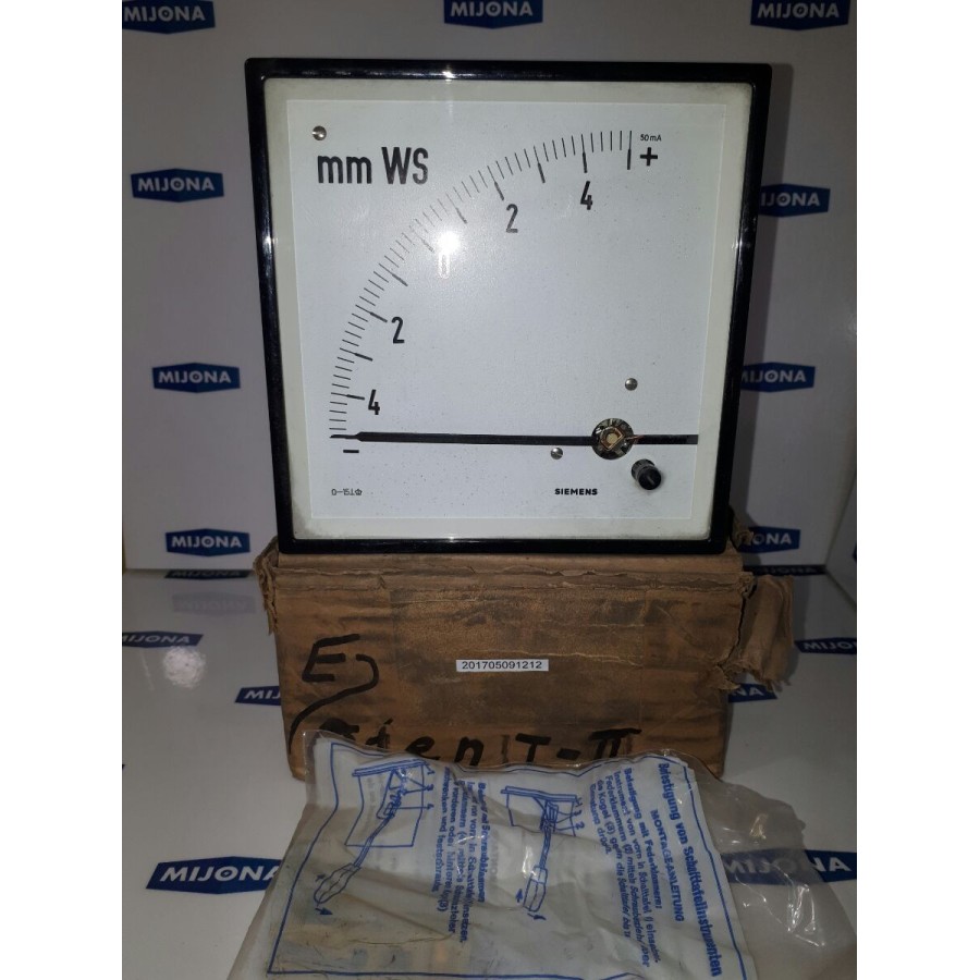 Siemens Ampermeter mm WS 50mA 145x145mm