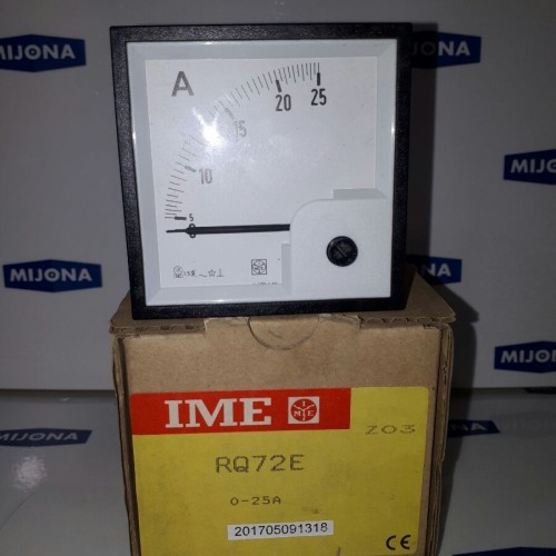 Ampermeter IME RQ72E 0-25A 70x70mm Ampermeter IME RQ72E 0-25A 70x70mm