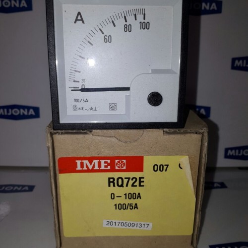 Ampermeter IME RQ72E 0-100A 70x70mm Ampermeter IME RQ72E 0-100A 70x70mm