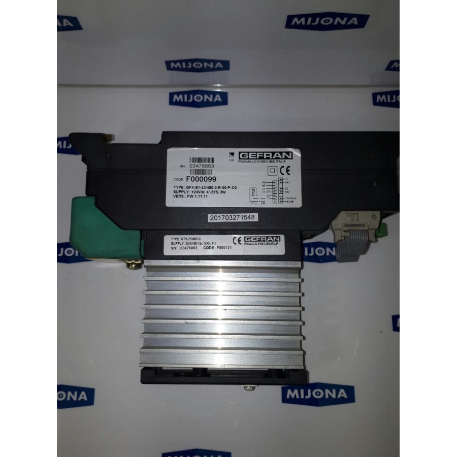 GEFRAN Halbleiterrelais GFX 25A/480 Vac AC1 50/60Hz GEFRAN Halbleiterrelais GFX 25A/480 Vac AC1 50/60Hz