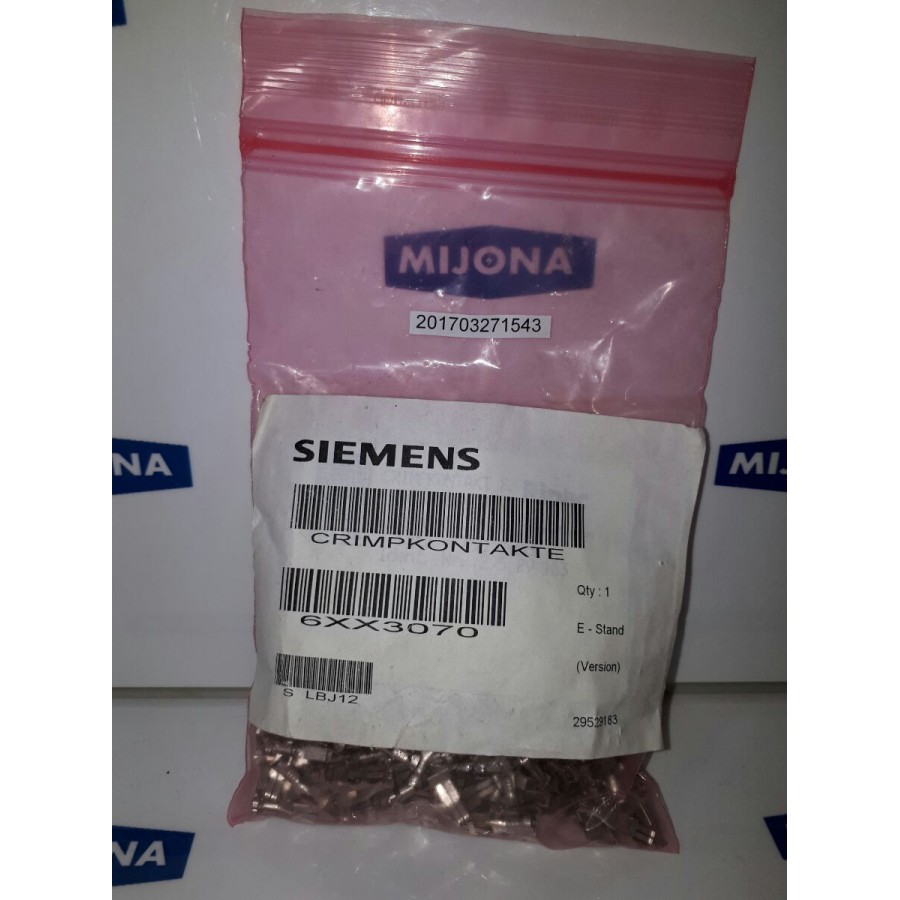 Siemens CRIMP CONTACTS FOR FRONT CONNECTOR SIMATIC TOP CONNECT 6XX3070