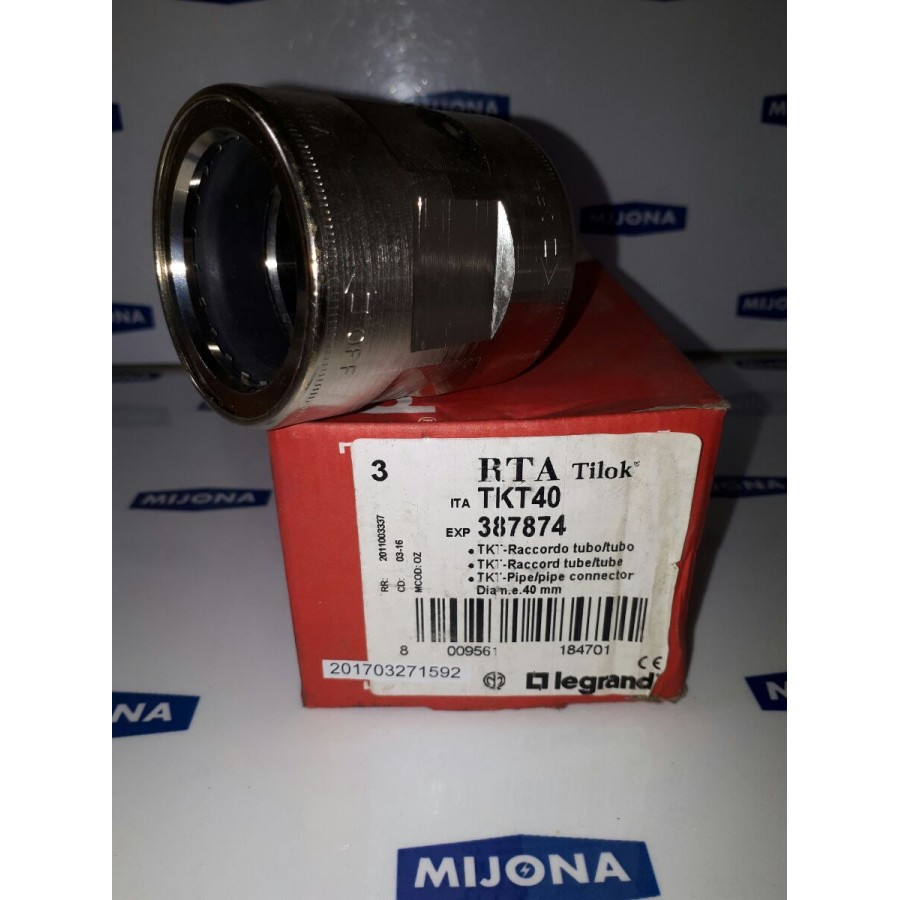 LEGRAND TKT pipe/pipe connector 40mm 387874 TKT40