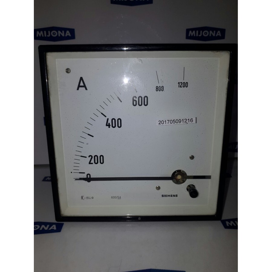 Siemens Ampermeter 0-800 A 145-145mm Siemens Ampermeter 0-800 A 145-145mm