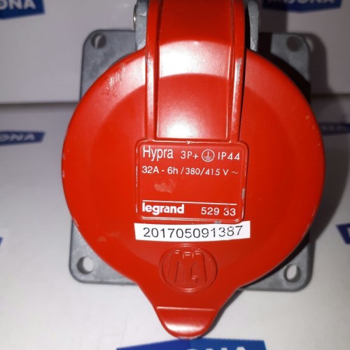 legrand 529 33 HYPRA 3P+ IP44 32A - 6 h / 380/415V legrand 529 33 HYPRA 3P+ IP44 32A - 6 h / 380/415V