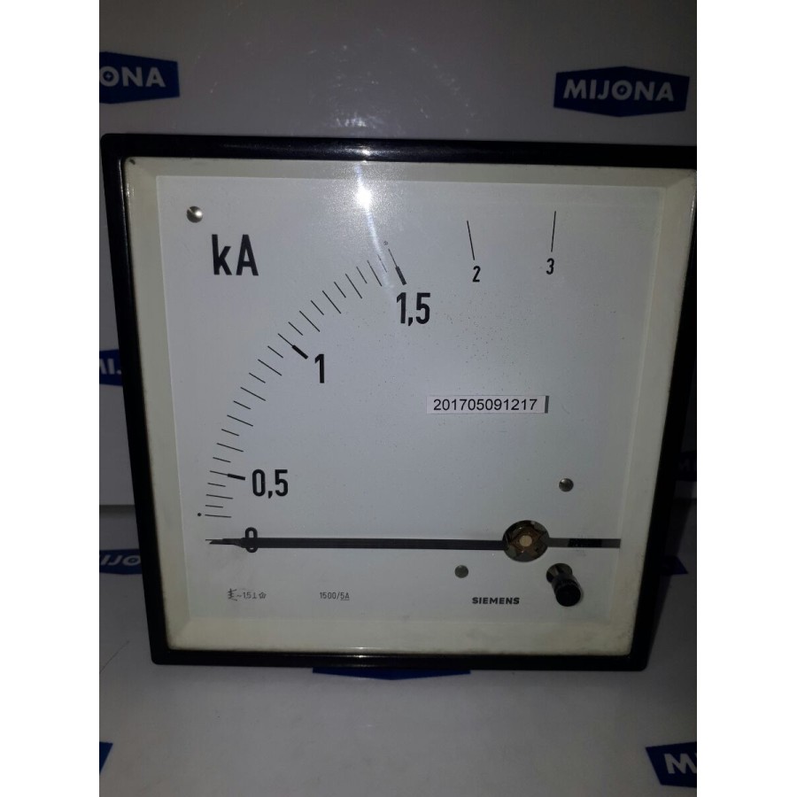 Siemens Ampermeter 0-3 kA 145x145mm Siemens Ampermeter 0-3 kA 145x145mm