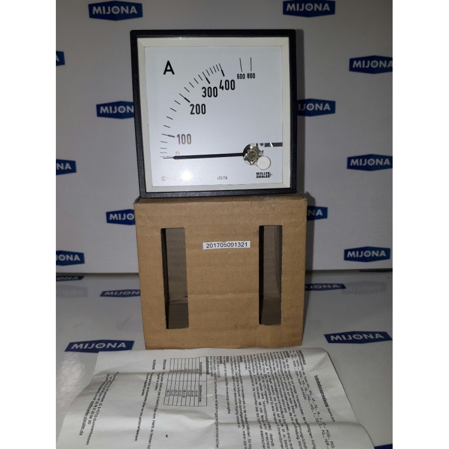 Muller Ziegler Betriebsstundenzähler 95x95mm 0-400 A