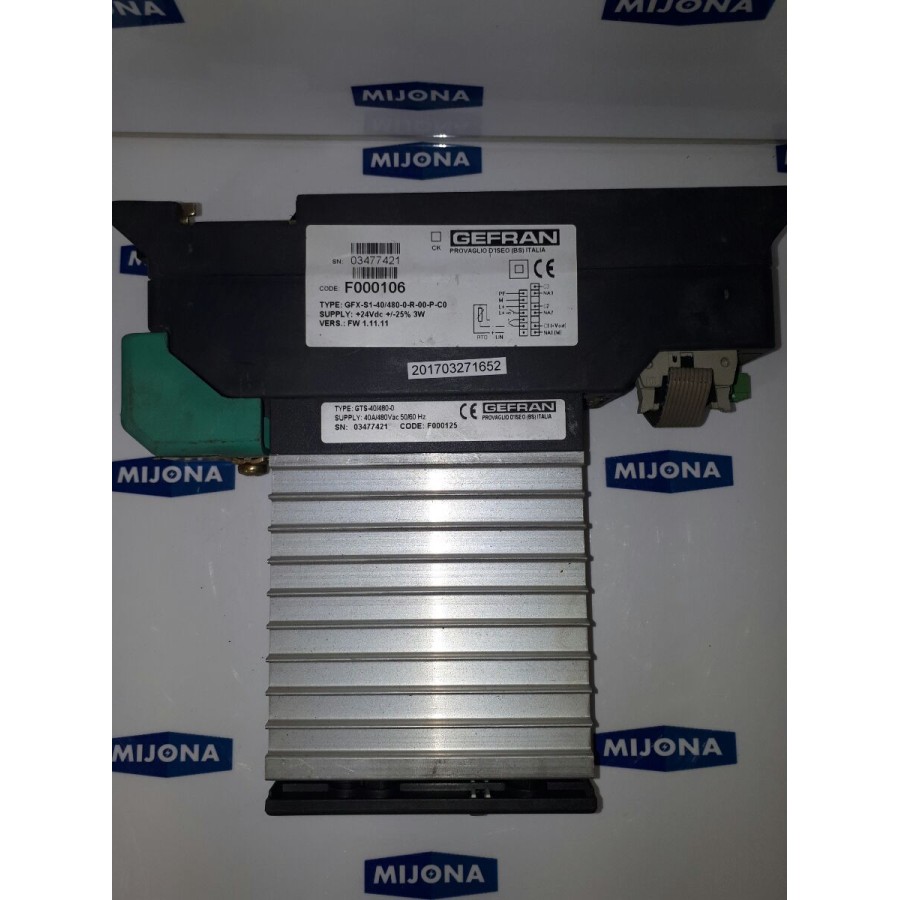GEFRAN Halbleiterrelais GFX 40A/480 Vac AC1 50/60Hz