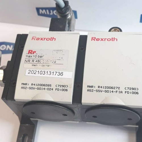 Rexroth R 480 305 729 10BAR R412006265 7290 AS2 50V G014 024 FD 006 Rexroth R 480 305 729 10BAR R412006265 7290 AS2 50V G014 024 FD 006