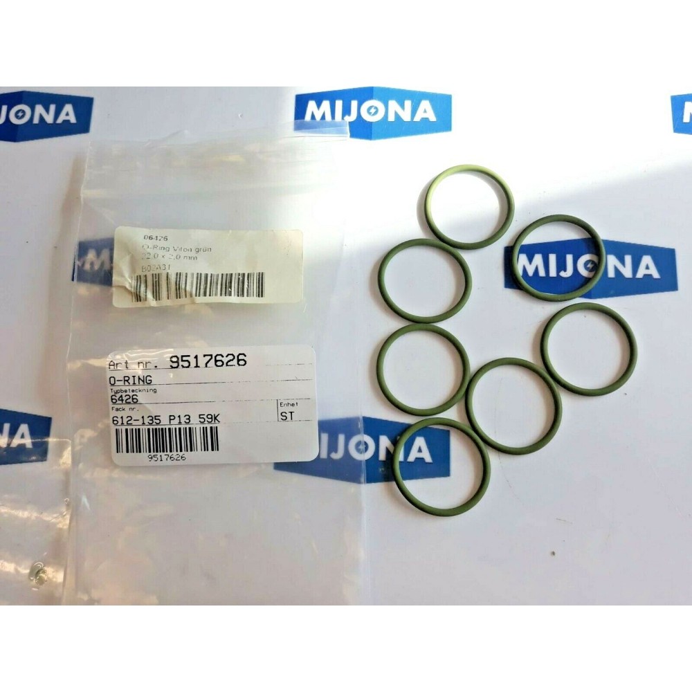 O RING 6426 VITON GRÜN GREEN B02A31 22X2MM 06426 PRICE FOR 7 PSC new old stock