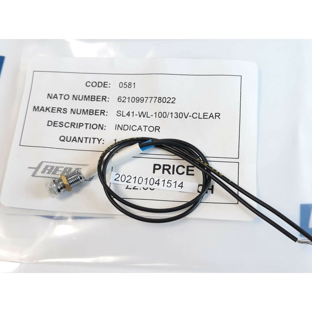 ARCOELECTRIC 110-130V LAMP INDICATOR SL41 WL 100 130V CLEAR