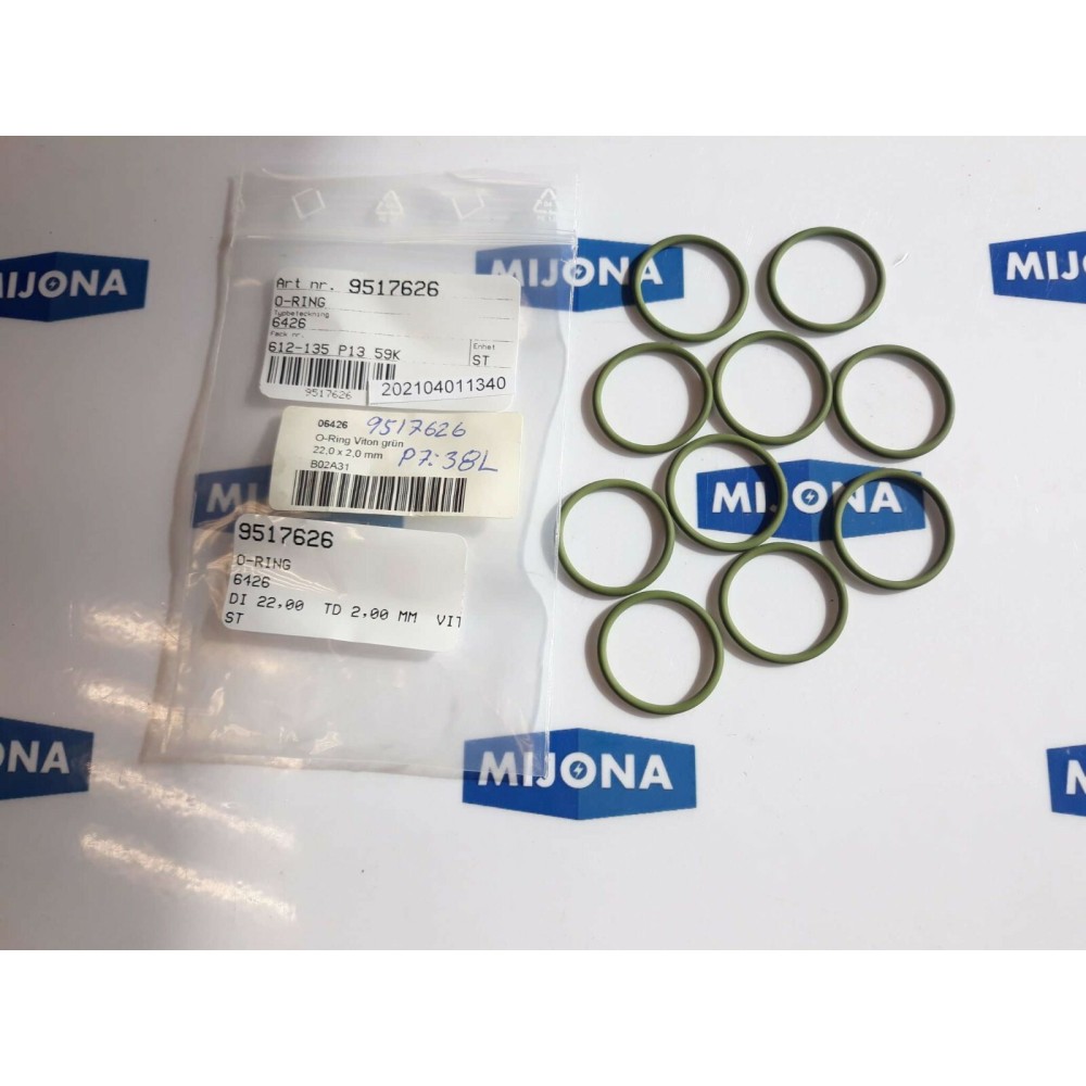 O RING 6426 VITON GRÜN GREEN B02A31 22X2MM 06426 PRICE FOR 10 PSC new old stock O RING 6426 VITON GRÜN GREEN B02A31 22X2MM 06426 PRICE FOR 10 PSC new old stock