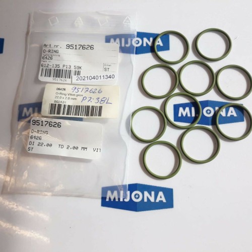 O RING 6426 VITON GRÜN GREEN B02A31 22X2MM 06426 PRICE FOR 10 PSC new old stock