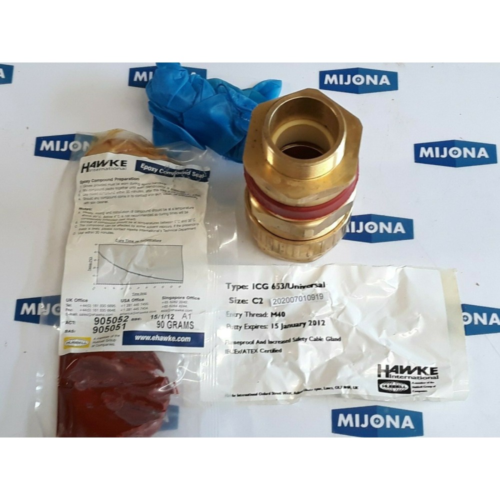 HAWKE ICG653 UNIVERSAL C2 brass M40 HUBBELL -60 °C +80 °C (NEW OLD STOCK)