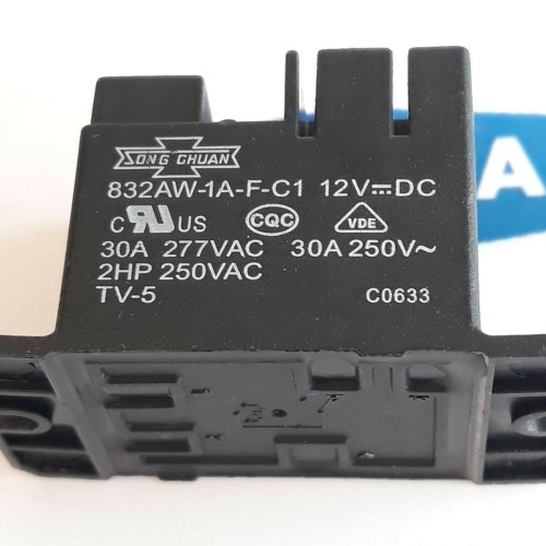 SONG CHUAN 832AW 1A F C1 12V DC 30A 277VAC 2HP 250VAC 30A 250V MHG GATE relay