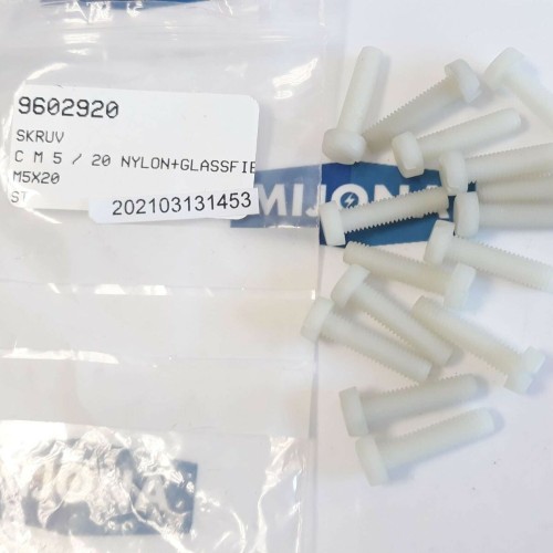 SPRAYMATE CM5 20 M5X20 NYLON SCREW GLASSFIBER Price for 15 psc new old stock