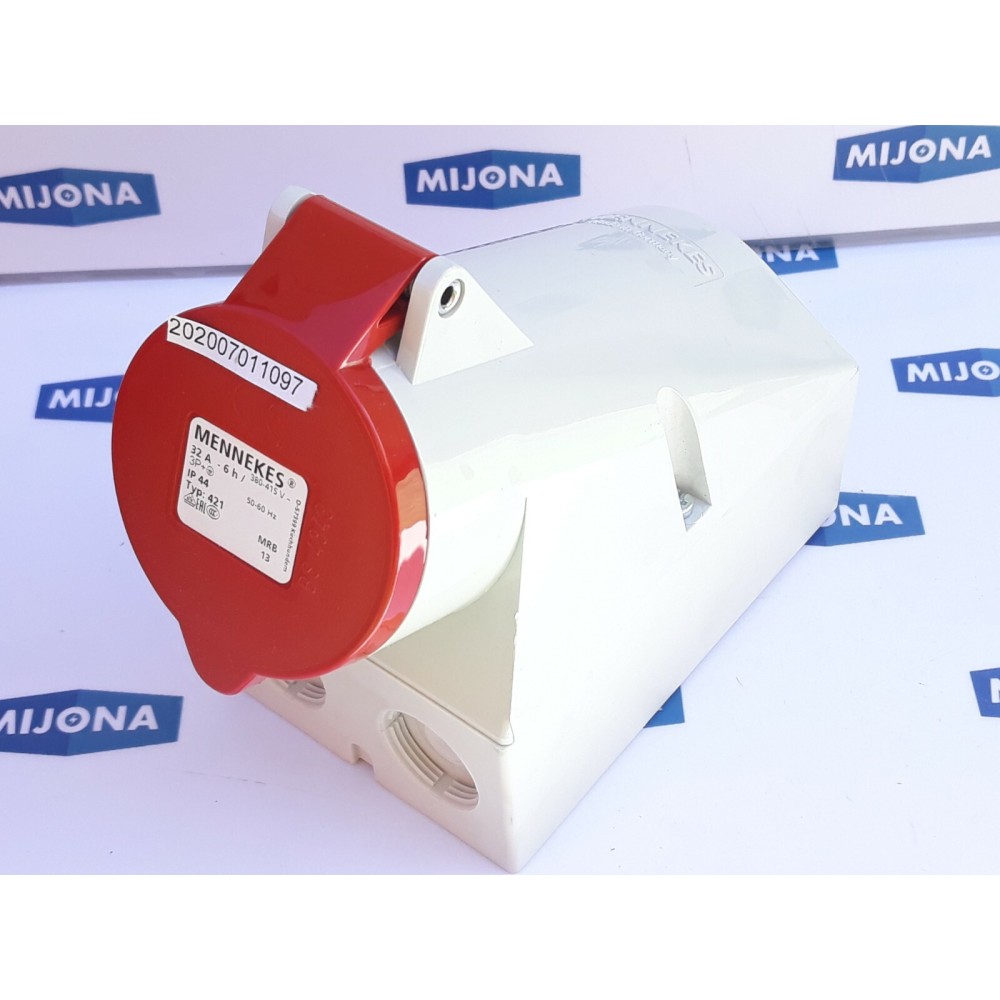 MENNEKES TYPE 421 32A-6h 380-415V 3P+ 50/60HZ IP44 MRB 23 (NEW OLD STOCK)