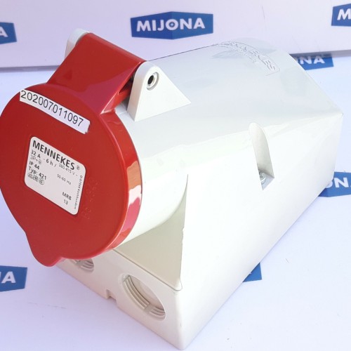 MENNEKES TYPE 421 32A-6h 380-415V 3P+ 50/60HZ IP44 MRB 23 (NEW OLD STOCK)