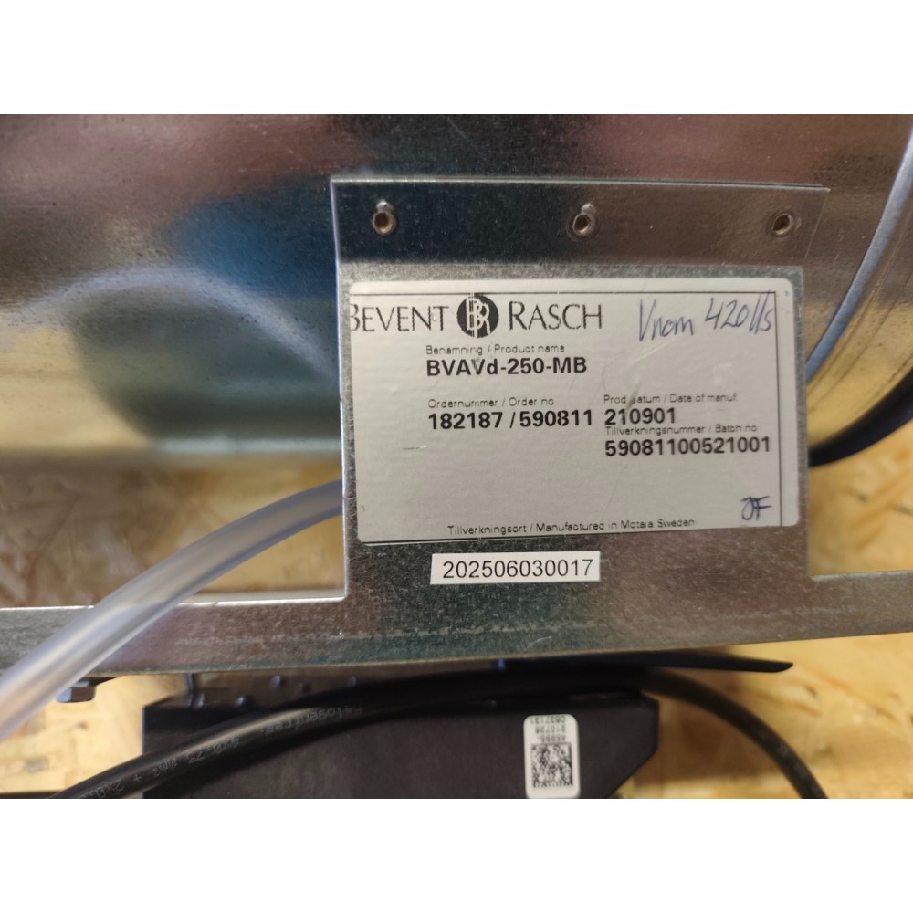 BEVENT RASCH BVAVd 250 MB GRUNER 24VAC DC 5060HZ  (new old stock)