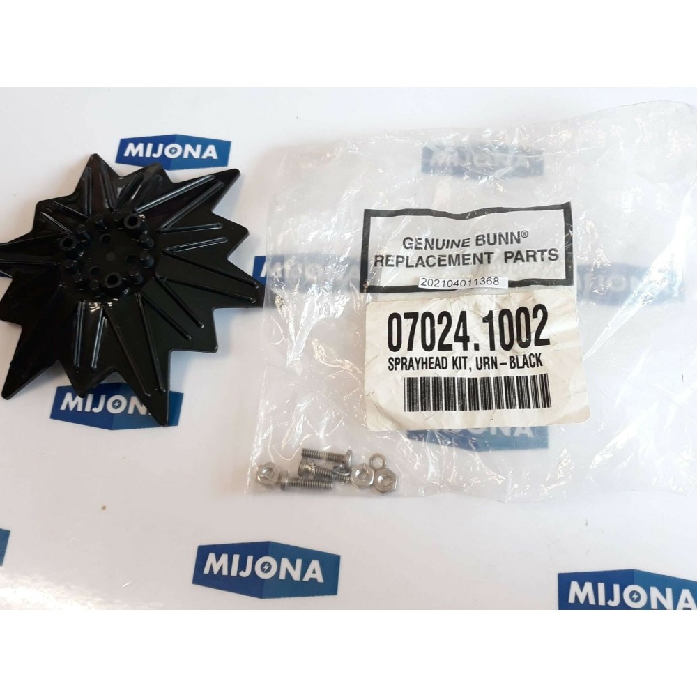 Genuine Bunn replacement parts 07024 1002 SPRAYHEAD KIT URN black U3