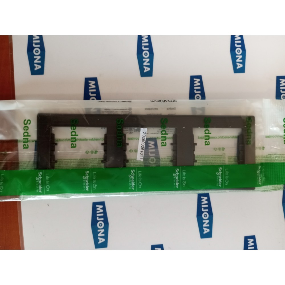 Schneider SDN5800570 3 GANG HORIZANTAL  FRAME SEDNA GRAPHITE