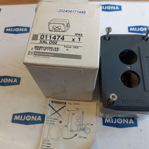 TELEMECANIQUE XAL D02 IP 65 PUSH BUTTON ENCLOSURE XALD02 (NEW OLD STOCK) TELEMECANIQUE XAL D02 IP 65 PUSH BUTTON ENCLOSURE XALD02 (NEW OLD STOCK)