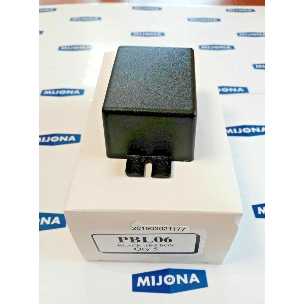 PBL06 Black ABS Box Enclosure with Mounting Lugs (Price for package  5 pcs)