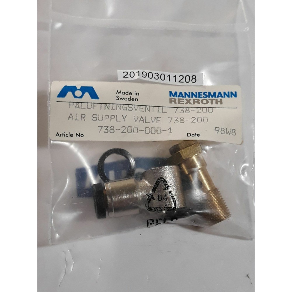Rexroth 738 200 000 1 AIR SUPPLY VALVE LUFTVERSORGUNGSVENTIL Rexroth 738 200 000 1 AIR SUPPLY VALVE LUFTVERSORGUNGSVENTIL