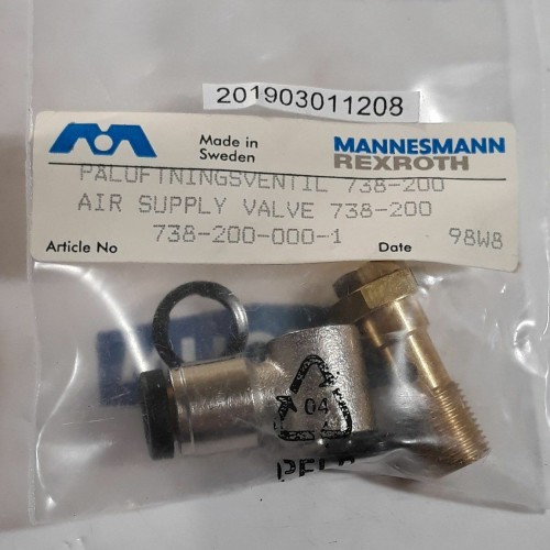Rexroth 738 200 000 1 AIR SUPPLY VALVE LUFTVERSORGUNGSVENTIL