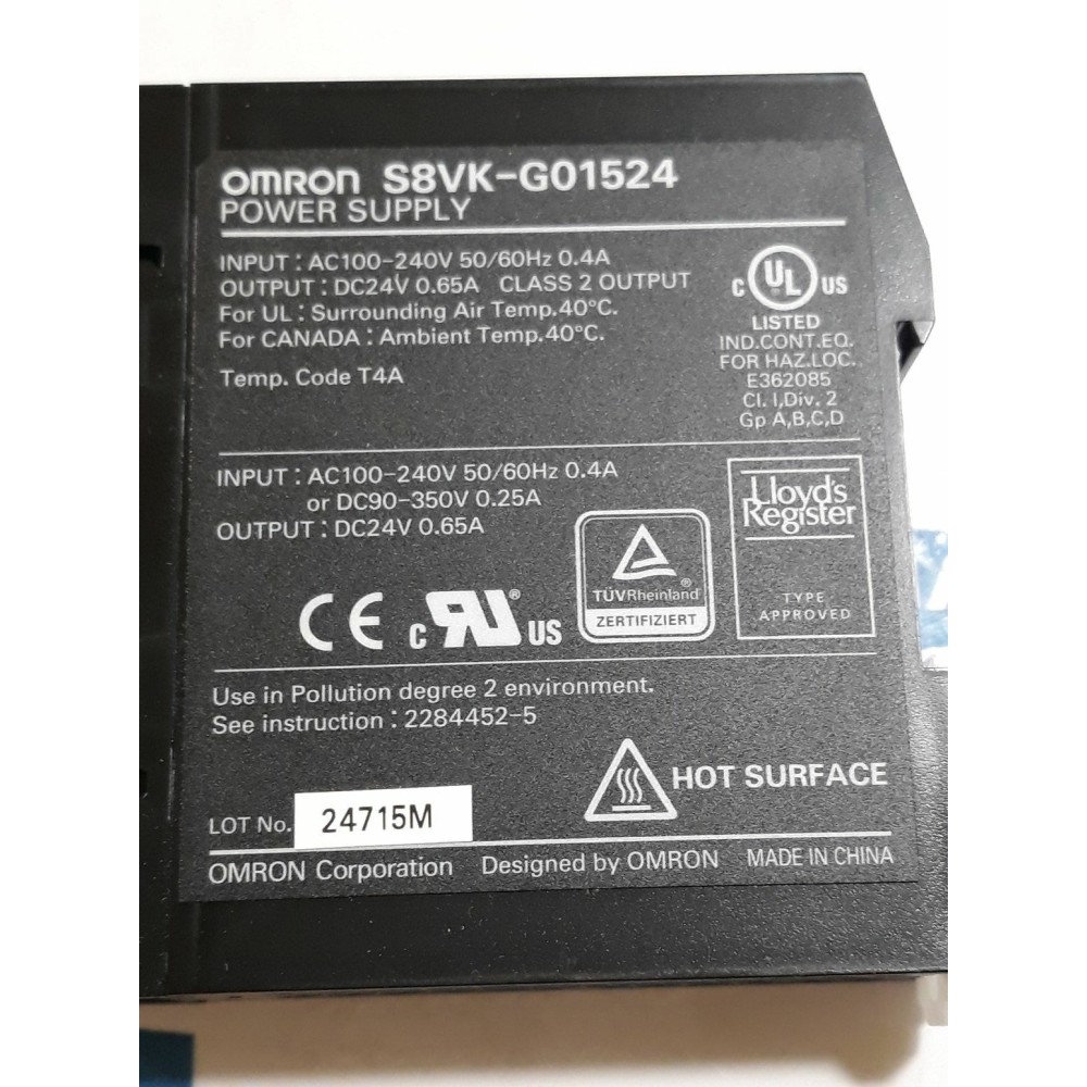 Omron switching power supply S8VK-G01524 AC/DC CONVERTER 24V 15W