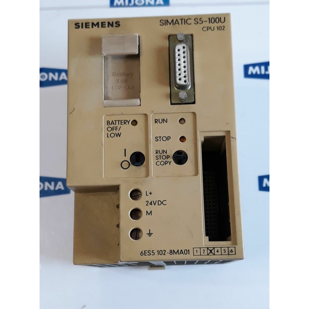 Siemens Simatic S5 100U CPU 102 MODULE 6ES5 102 8MA01 850mAh 6ES5102-8MA01 Siemens Simatic S5 100U CPU 102 MODULE 6ES5 102 8MA01 850mAh 6ES5102-8MA01